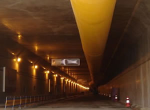 Manga de ventilación instalado en el tunel